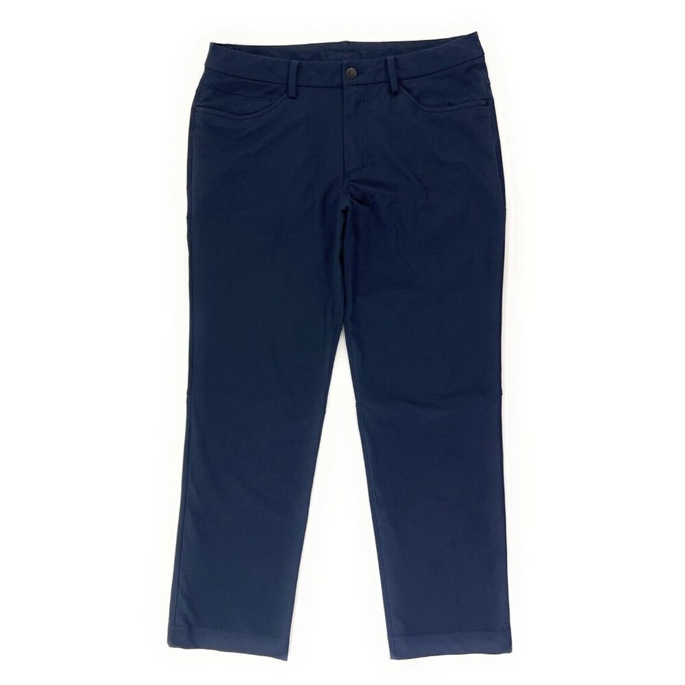 Lululemon ABC Mens 32x29 Performance 5 Pocket Pants Classic Fit Warpstreme Navy